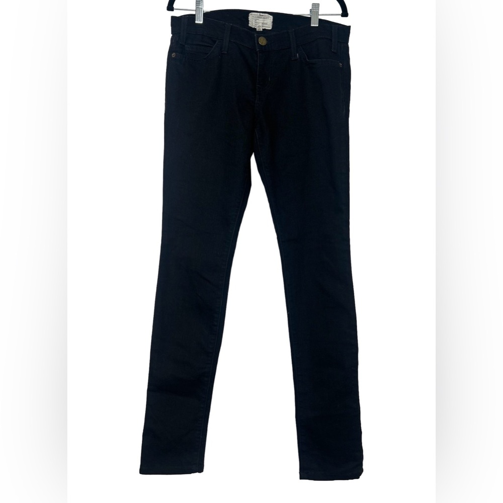 Current/Elliott The Skinny sz28 Black Skinny Low Rise Denim Jeans 80’s Inspired